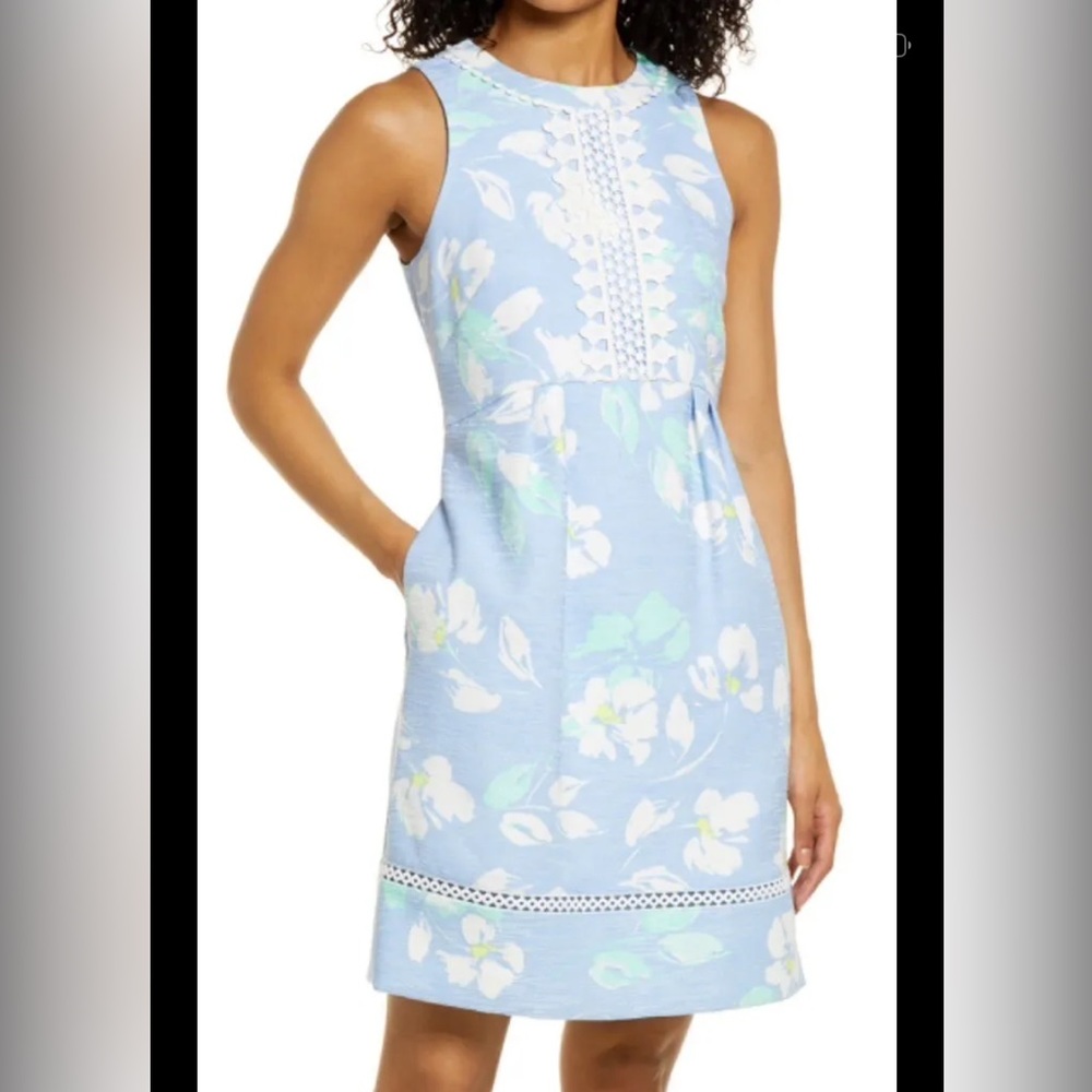 Eliza J Floral Sleeveless Shift Dress